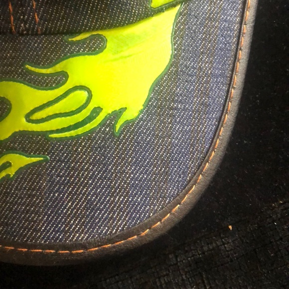 BB cap blue jean leather like trim - Picture 5 of 5